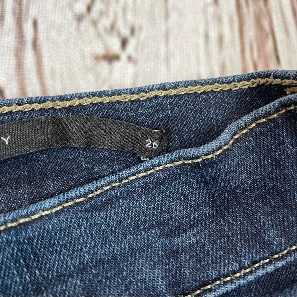 Banana Republic Denim Mid-Rise Skinny Jeans Dark Wash Size 26 with 27” Inseam - Picture 7 of 14